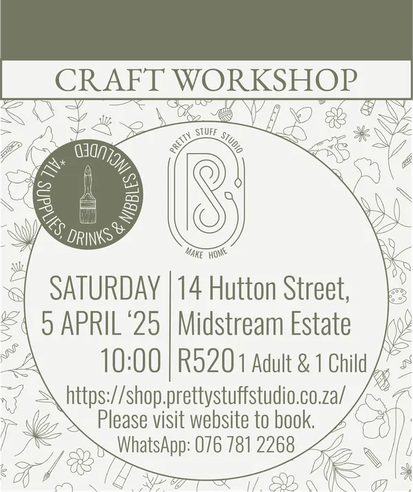 CRAFT WORKSHOP - 5 APRIL 2025