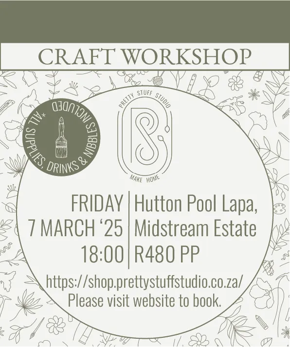 CRAFT WORKSHOP - 7 March 2025