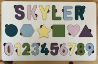 NAME | SHAPES | NUMBERS PUZZLE